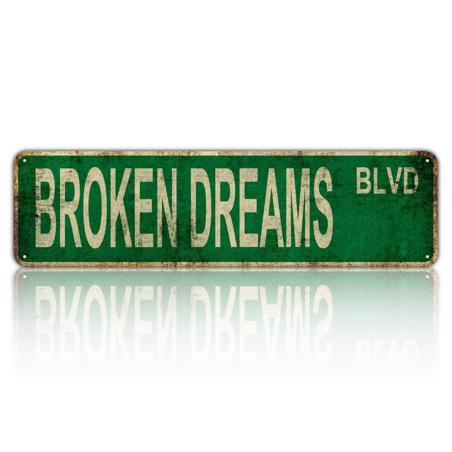 Amazon.com: Broken Dreams BLVD Street Sign Vintage Rustic